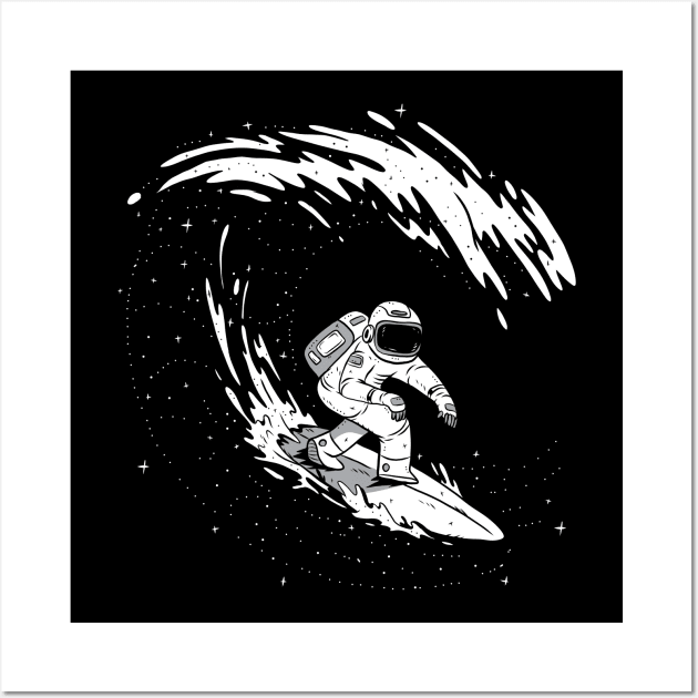 Surfing Astronaut Wall Art by LR_Collections